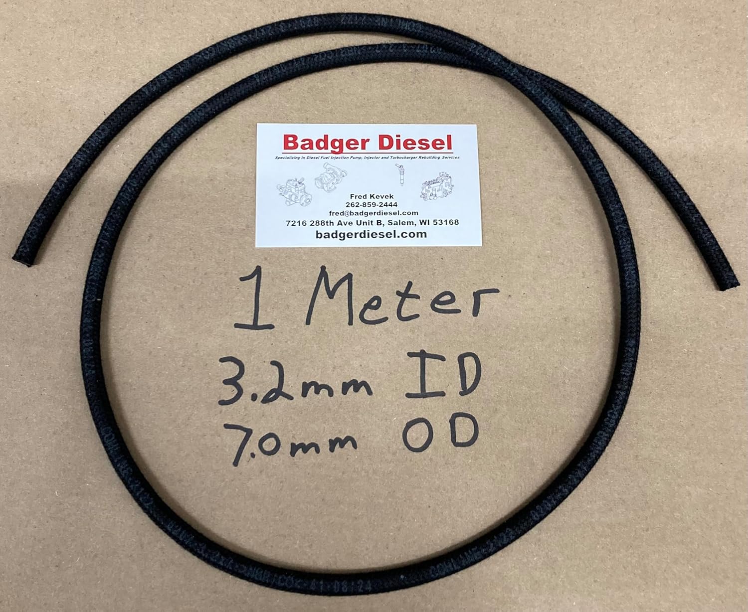 77-99 Mercedes Diesel Return Hose 1 Meter (Cloth Covered) COHLINE